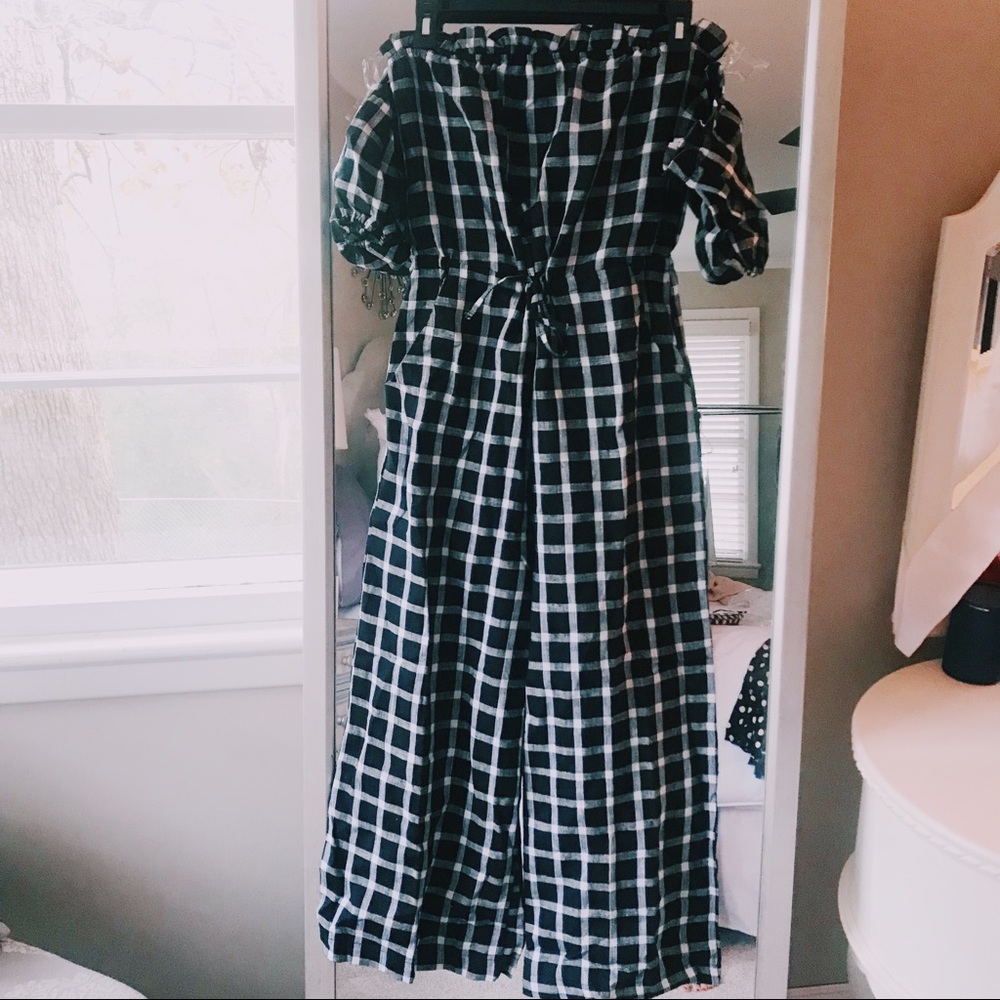 NWT Black/White Gingham Jumper